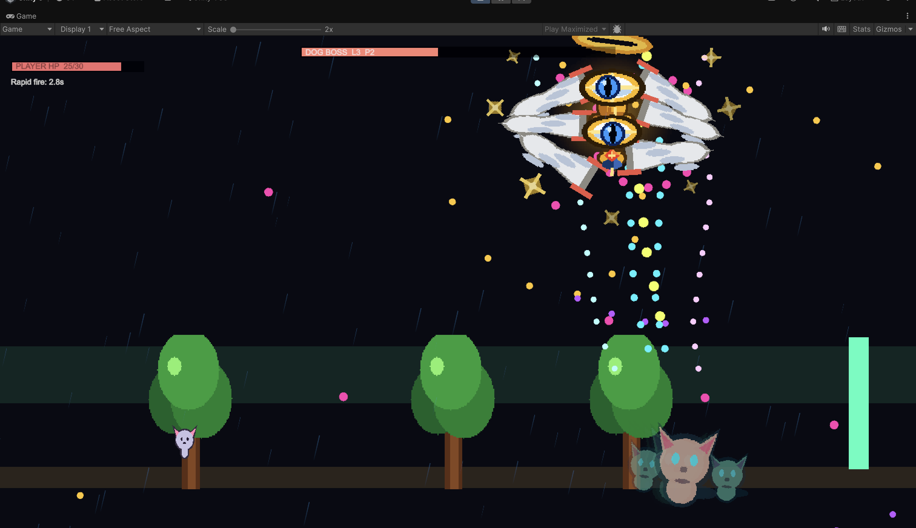 Musical Village audio-reactive disco scene with colorful procedural visuals and stage lighting.